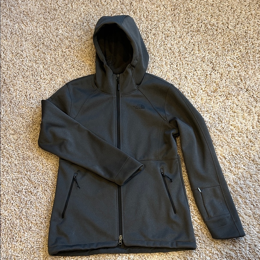 The North Face Charcoal Full-Zip Windwall  Hoodie Women’s M
